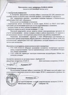 Протокол экспертизы