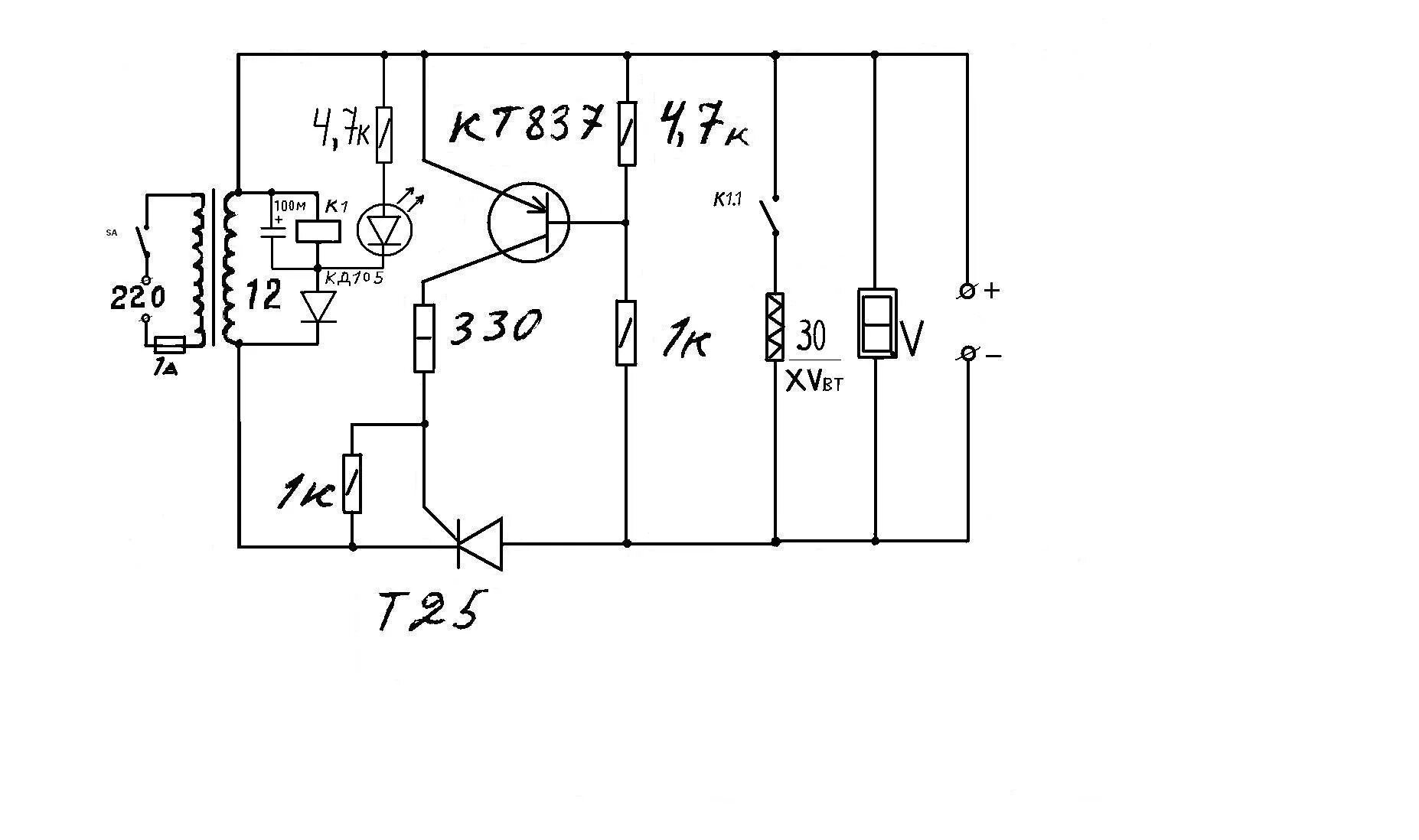 Простейшее зарядное устройство для автомобильного аккумулятора. Схема зарядное устройство для автомобильного аккумулятора тиристор. Схемы з/у для автомобильных аккумуляторов на тиристорах. Схема простого зарядного устройства для АКБ автомобиля. Простая схема зарядки авто аккумуляторов.
