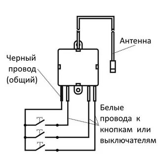 Схема подключения клавиши света