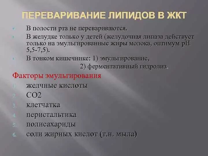 Ферменты расщепления нейтрального жира