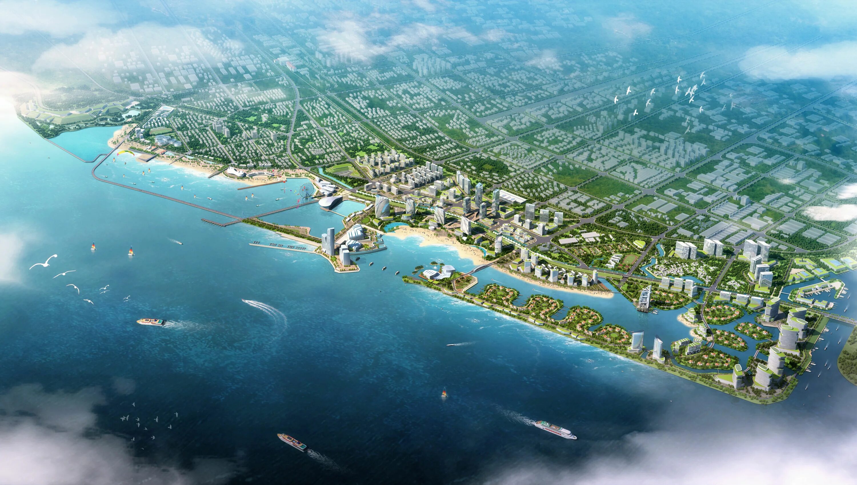 Coast areas. Пенинсула Шанхай. Coastal area. Jinshan Shanghai. Architectural Master Plan Cover photo album.