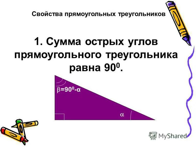 1 из углов прямоугольного треугольника равен 30