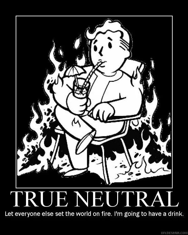True neutral. True Neutral characters. Neutral meme.