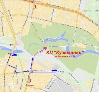 От метро кузьминки до парка кузьминки