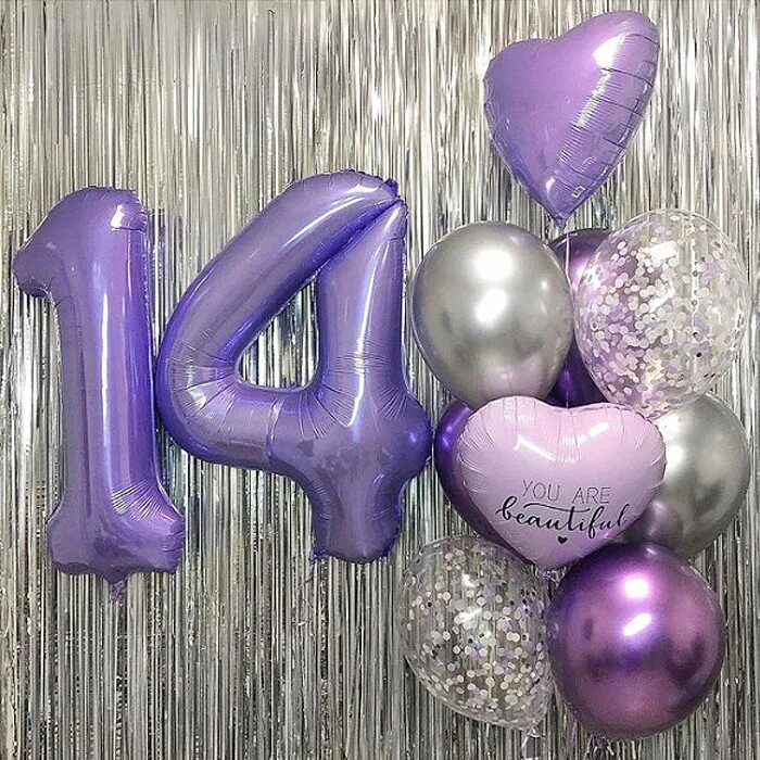 Шары на 15 лет. Фиолетовые шары. Шары на 14 лет. Шары на день рождения девочке. Гелевые шары сиреневые.