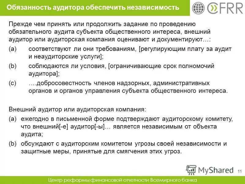 обязательный аудит тест.