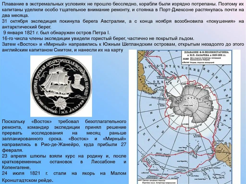 Кругосветное путешествие Михаила Петровича Лазарева. Открытия м п лазарева