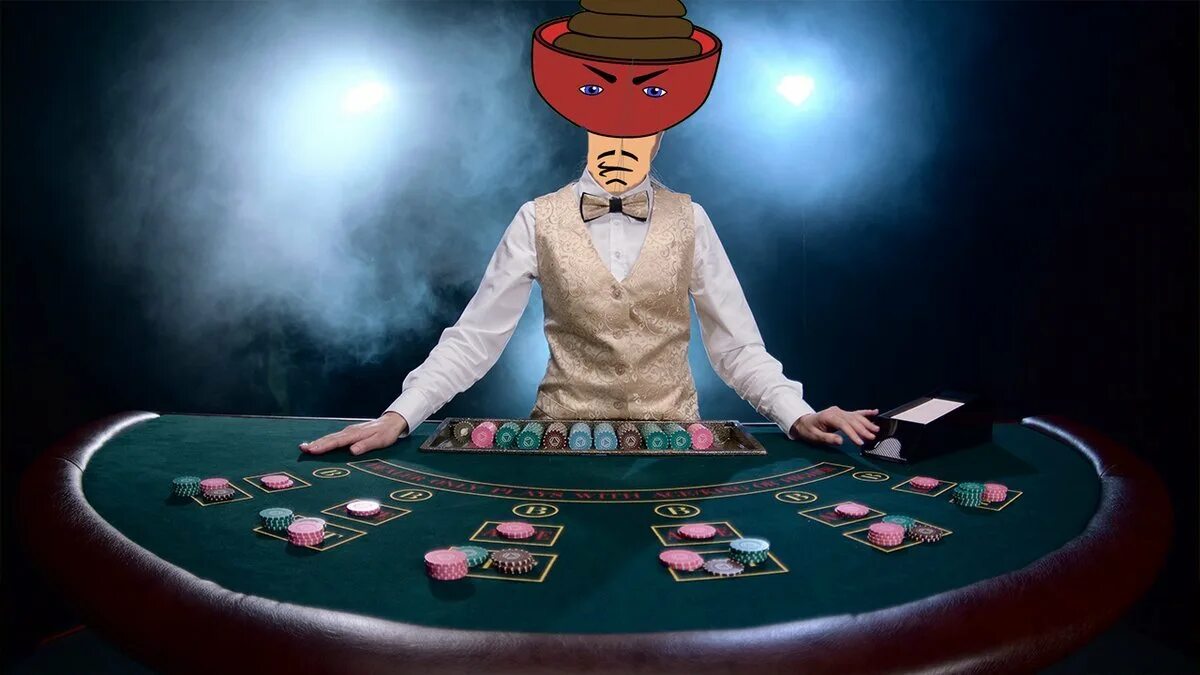 В предвкушении азарта. Джо Вилсон Покер. Крупье в казино.