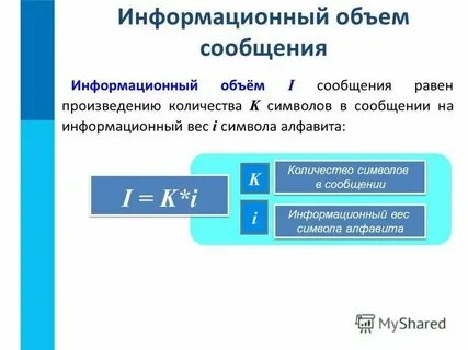 Объем сообщения равен 7 5