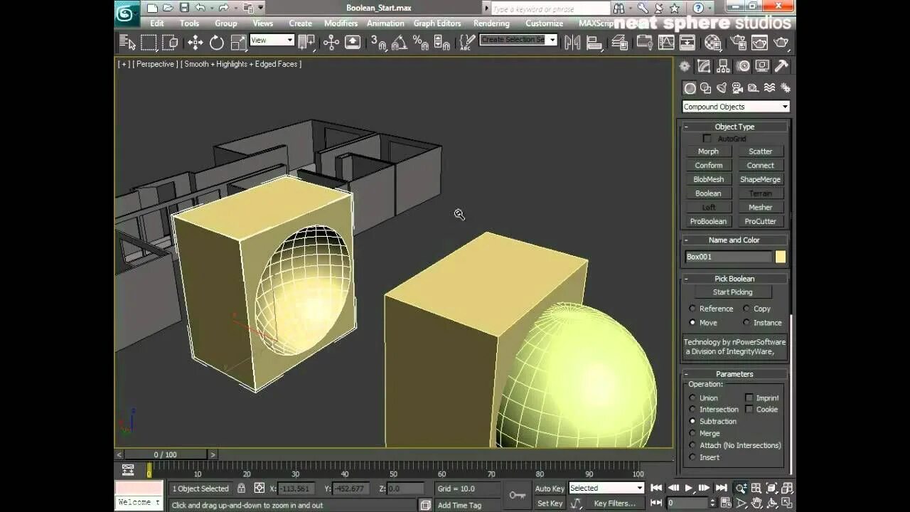 PROBOOLEAN 3ds Max. Булевые операции в 3д Макс. Булевские операции 3ds Max. Операция булеан в 3д Макс.