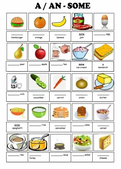 4 write a an or some. A an some задания. Задания на a an some food. Some any Worksheets. 5 Класс английский a an some.