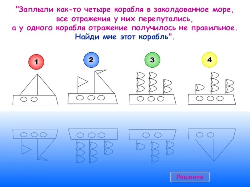 Как корабль отражается в воде выбери рисунок. Как корабль отражается в воде выбери рисунок учи. Отражается в воде выбери рисунок. Выбери рисунок на аотором отражение корабля Вернон.