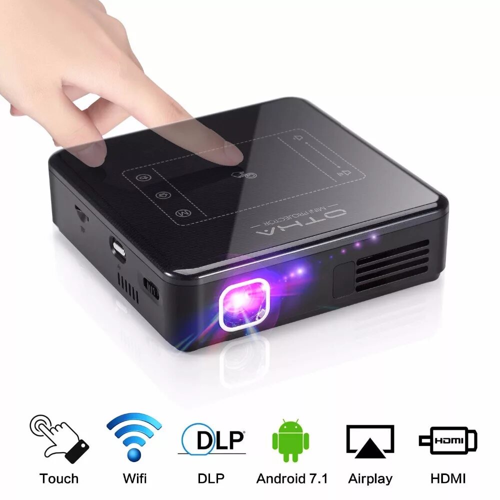 Проектор портативный wi fi. Mini Smart Projector Otha. Мини проектор ДЛП 4к. Smart Mini Projector Android 2.1. Портативный минипроэктор ДЛП.