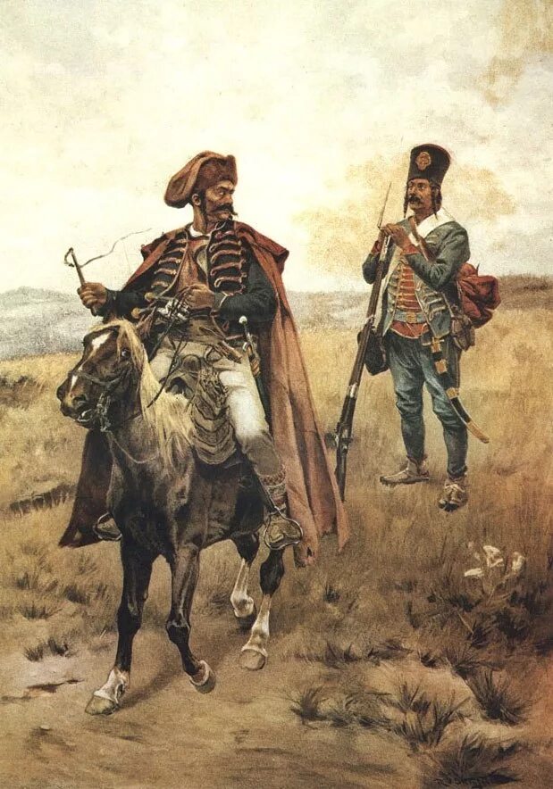 Граничары. Австрийская пехота граничары. граничары австрийской империи. сербы граничары. австрийские пандуры.