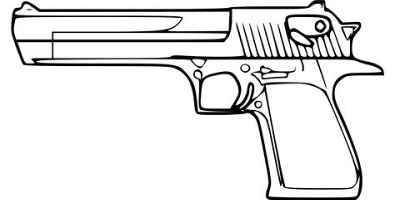трафарет пистолета