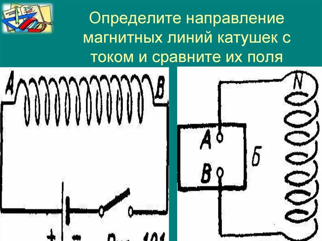 Тест магнитное поле катушки с током. Направление магнитных линий в катушке с током. Направление магнитного поля в катушке. Магнитное поле катушки с током. Магнитные линии катушки с током.