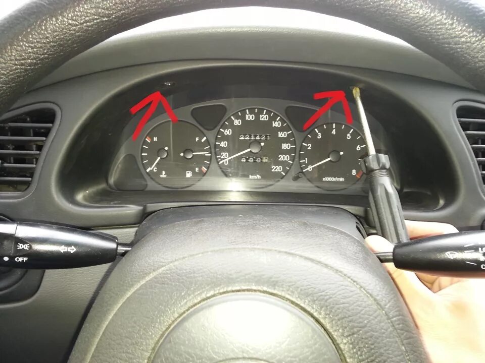 Chevrolet Lanos (2011+). Снятие панели приборов
