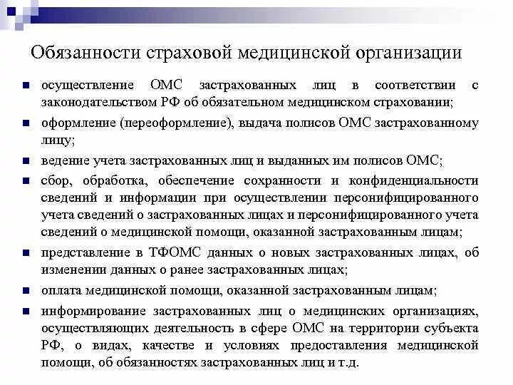 Обязанности страховых компания. Обязанности страховой медицинской организации. Обязанности страховой компании. Страховые медицинские организации обязаны.