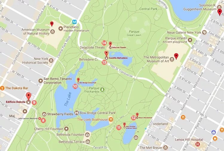 Карта где мама. План центрального парка в Нью-Йорке. Централ парк Нью Йорк карта гугл. Черри Хилл централ парк. Централ парк схема.