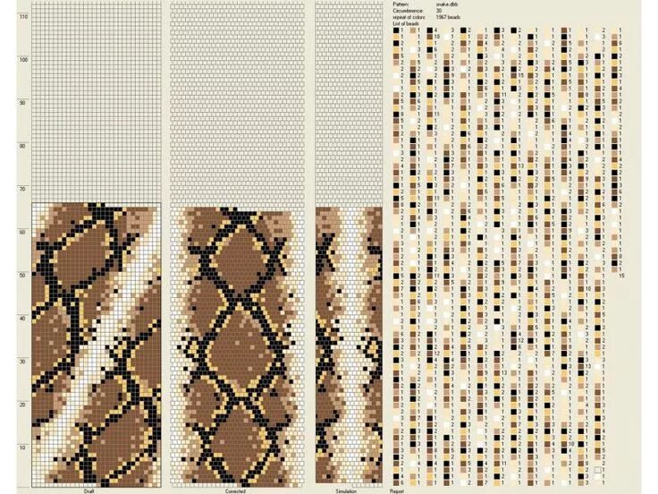 Змеиный принт схемы плетения Pin by H W on wayuu Bead crochet, Bead crochet patterns, Bead loom patterns