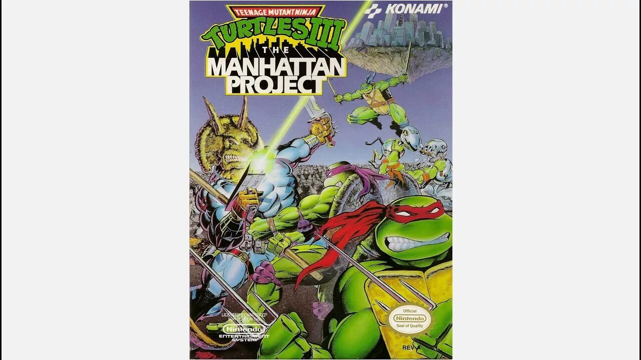 Tmnt manhattan project. Черепашки ниндзя манхэттенский проект. teenage mutant ninja turtles iii: the manhattan project. teenage mutant ninja turtles 3 the manhattan project nes cover. tmnt 3 manhattan project.
