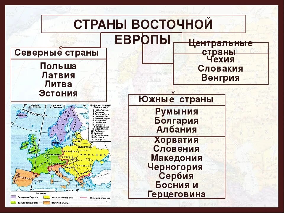 Образование нового государства в восточной европе кратко. Восточная Европа какие страны список. Центральная и Восточная Европа страны список и карта. Сьопны Восточной Европы. Центрально-Восточная Европа страны.