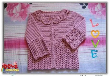 Кофточка крючком для девочки 1 год