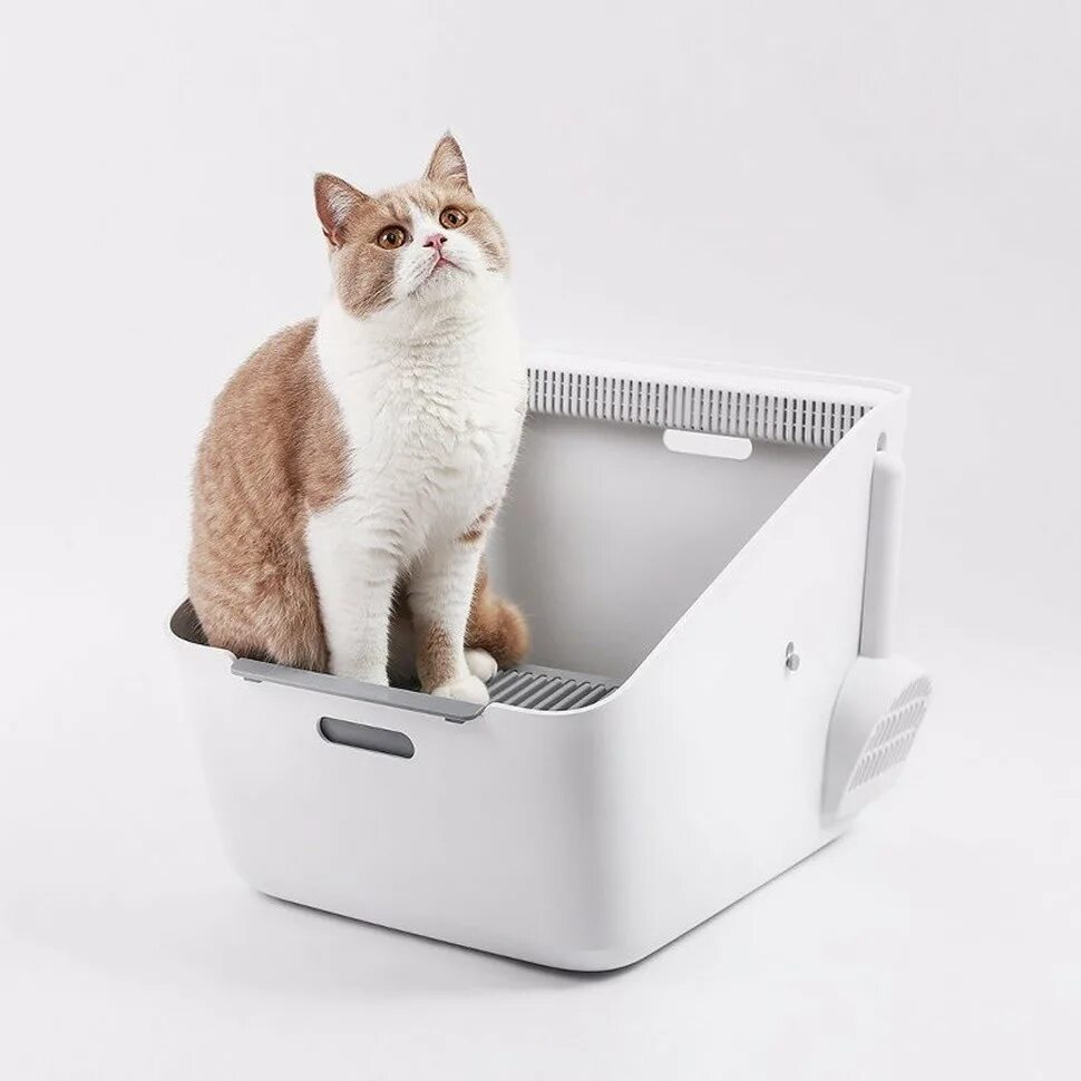 Туалет для кошек. Умный кошачий туалет Xiaomi PETKIT. Лоток для кошек Xiaomi Semi-open Cat Litter (White/белый). Лоток для кошек Xiaomi Semi-open Cat Litter. Лоток для кошек Xiaomi PETKIT.