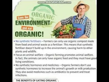 Save the environment and eat organic