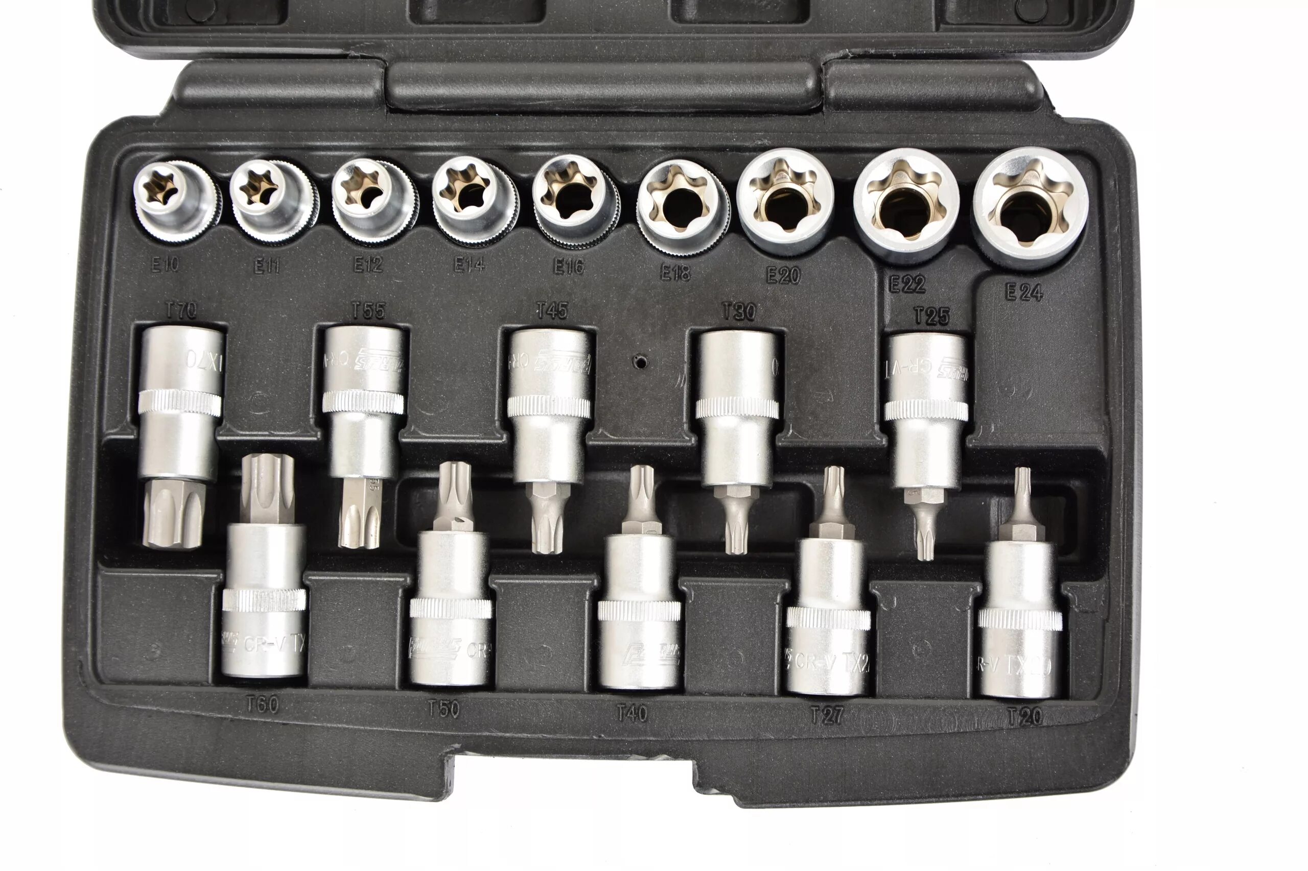 Набор головок Torx e10-e24 t20-t70 1/2" (19 предметов) АВТОДЕЛО 39840. Набор торцевых головок Torx (e10-e24; 1/2"; 9 шт.) Ombra 912709 55705. Головка Торекс 10. Набор торцевых головок Torx (1/2", e10-e24) длинные. Набор головок 24 шт