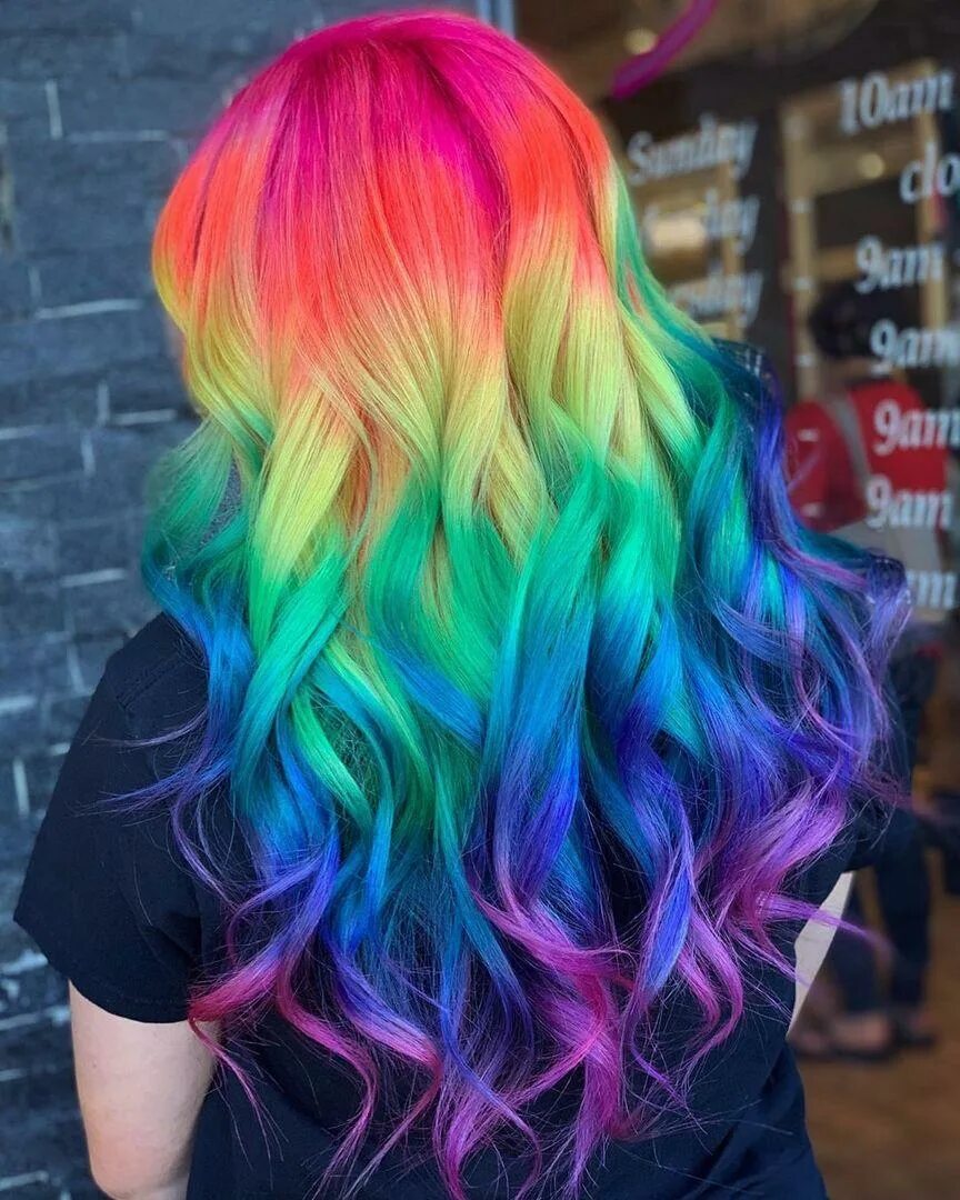 Любой цветной. Разноцветное окрашивание волос. Радужные волосы. Радужное окрашивание. Радужный цвет волос.