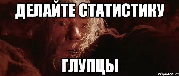 Гэндальф бегите глупцы без букв. Чем умнее человек тем. Кто кого считает глупцом. Росстат мем. Статистика мемы.