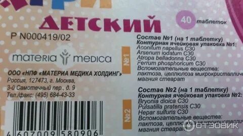 Состав советского антигриппина
