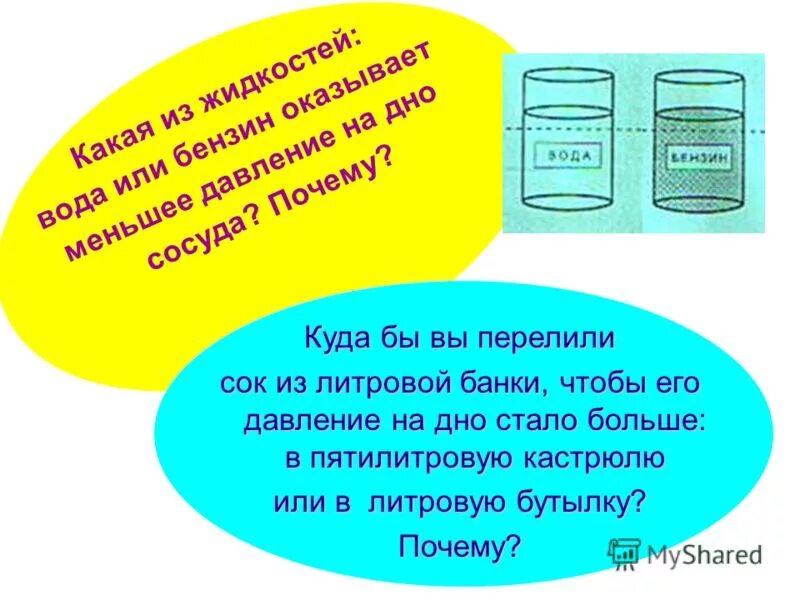 На дно литровой банки. Давление на дно литровой банки. Куда бы вы перелили сок из литровой банки чтобы его давление на дно. Давление воды на дно трёх литровой банки. Если перелить сок из литровой банки в пятилитровую кастрюлю или.