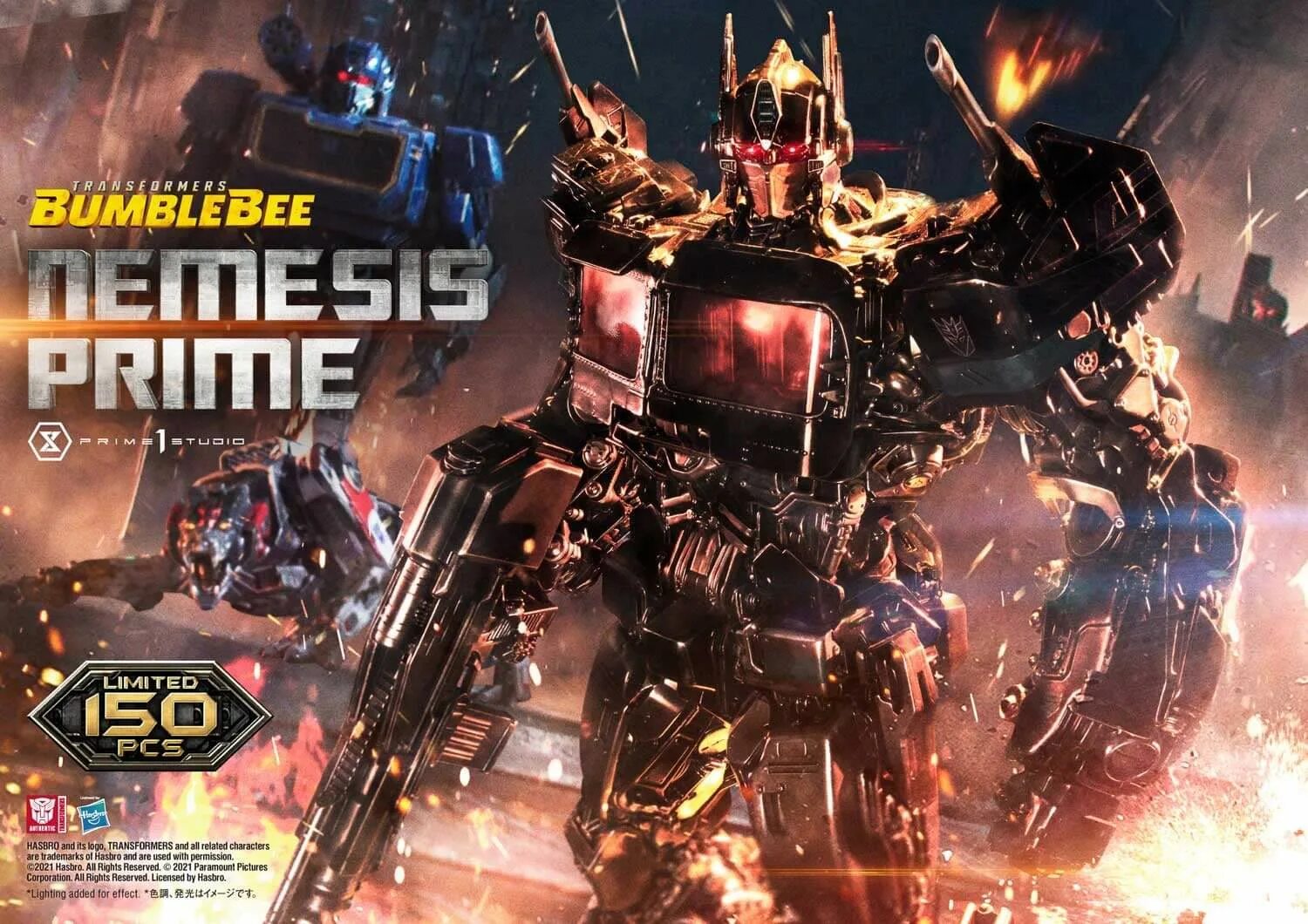 Прайм ру новости. Transformers Nemesis Prime Bumblebee g1. Bumblebee vs Nemesis Prime. Немезис Прайм и Бамблби. Prime 1 Studio Transformers Bumblebee Bumblebee.