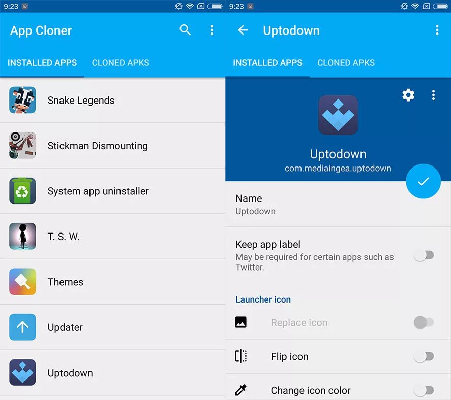 Установка apks. Клонер приложений. Приложение uptodown. Клонер приложений для андроид. Аналоги app Cloner.