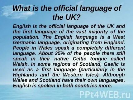 English is official language