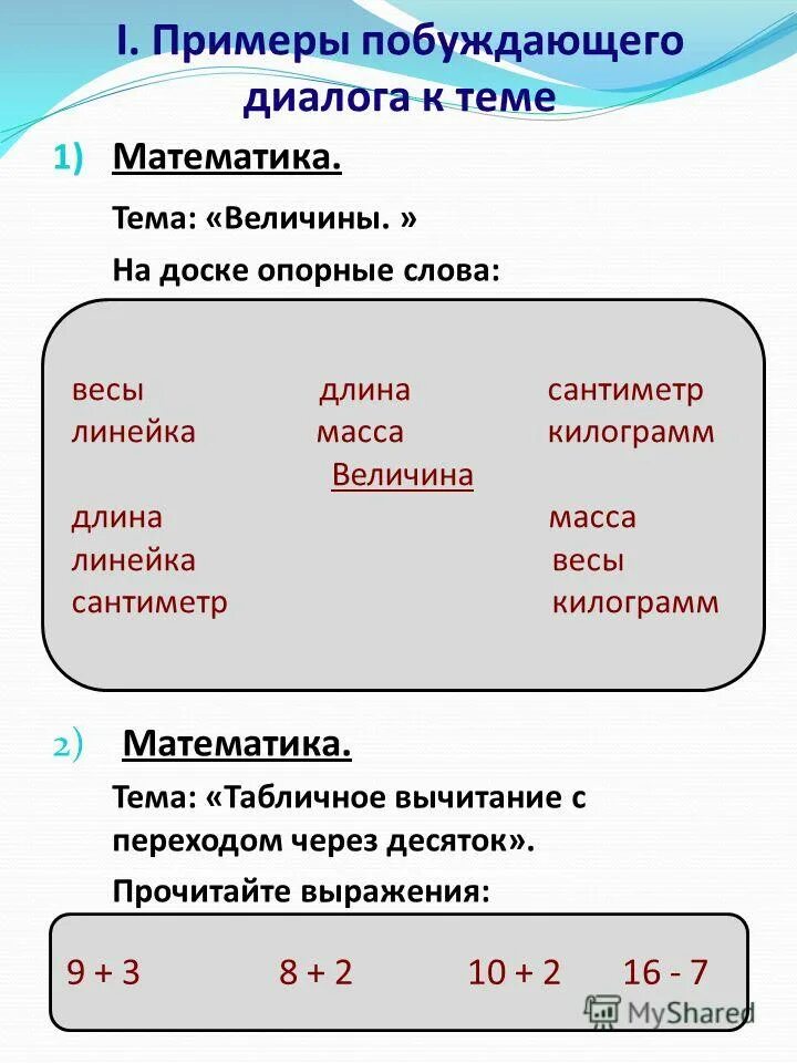 Побуждать примеры