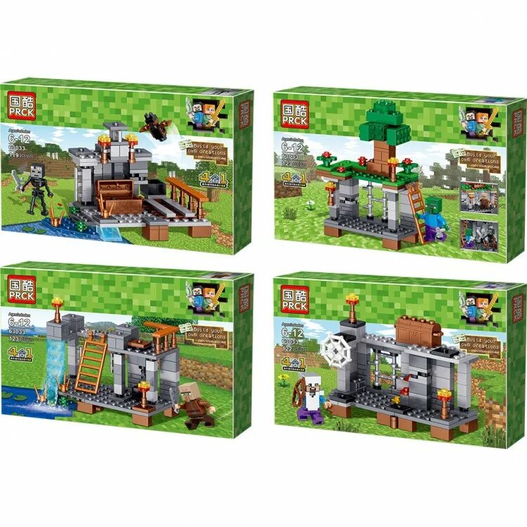 My world 4 in 1. Конструктор 4в1 prck my world. конструктор prck майнкрафт. конструктор 63007. конструктор lele (prck) my world 33264 постройки набор.