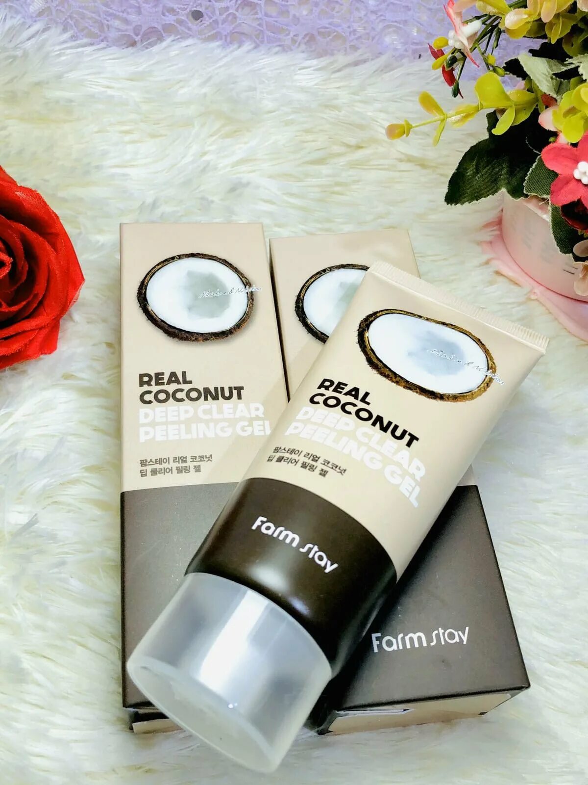 Farm stay real Coconut Deep Clear peeling Gel 100 мл. Пилинг с экстрактом кокоса real Coconut Deep Clear peeling Gel 100 мл.. Пилинг Farmstay real Coconut. Farmstay пилинг-гель для лица Deep Clear peeling Gel real Coconut, 100 мл.. Deep clear peeling gel