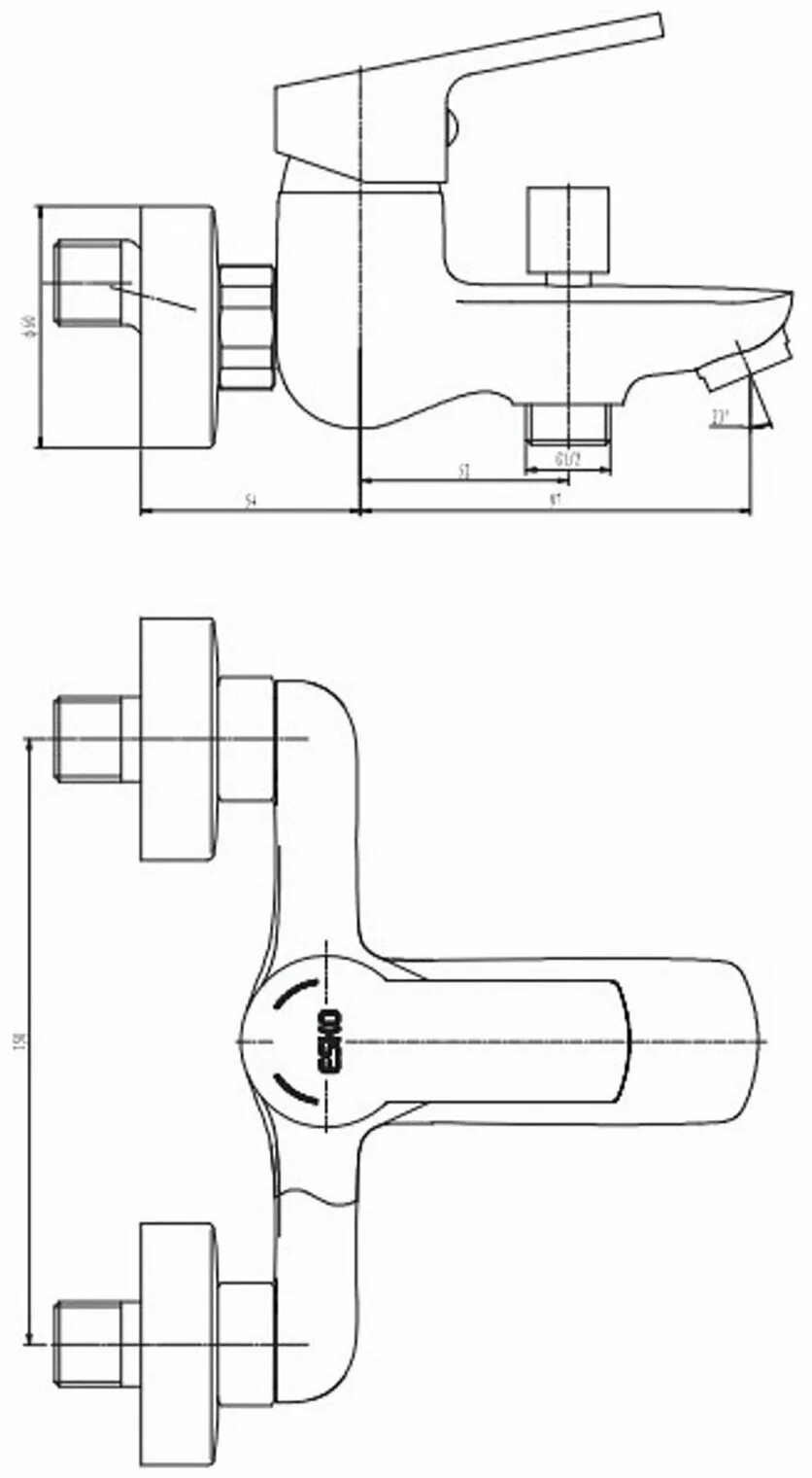 Изл, без акс. Sf 54. —карта. Смеситель rangy rain для ванны крест короткий нос 1/2 керамика 14873. Розовый.