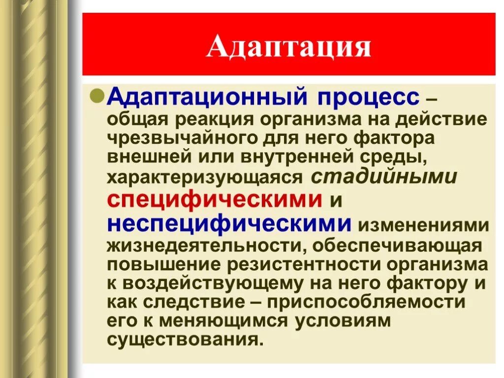 Изменение реакция адаптация. Адаптационные реакции. Адаптационные реакции виды. Адаптационные реакции организма. Общая адаптационная реакция.