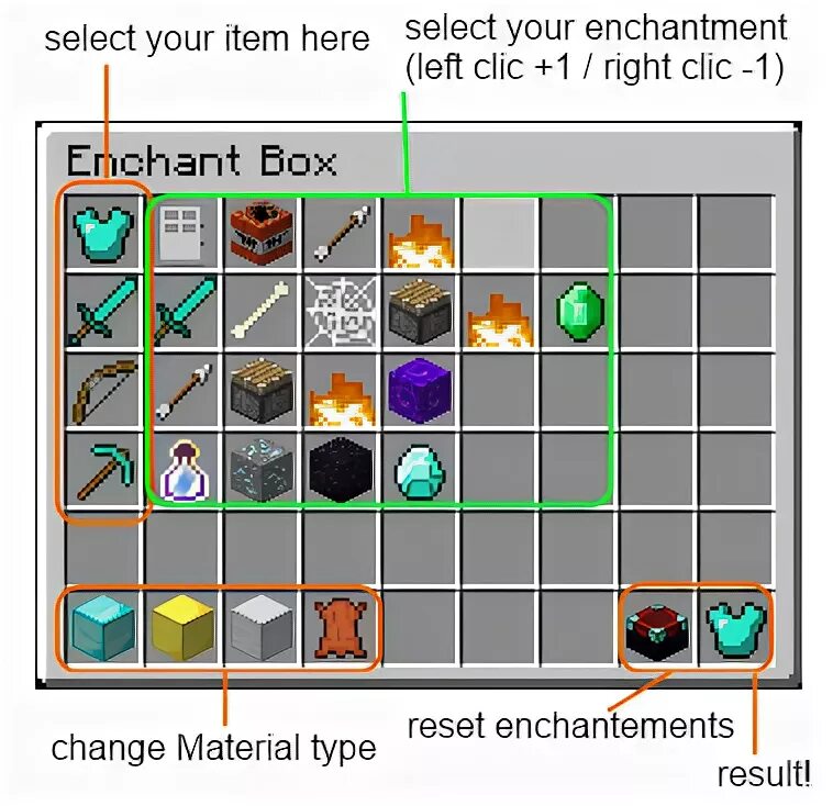 Enchanting commands
