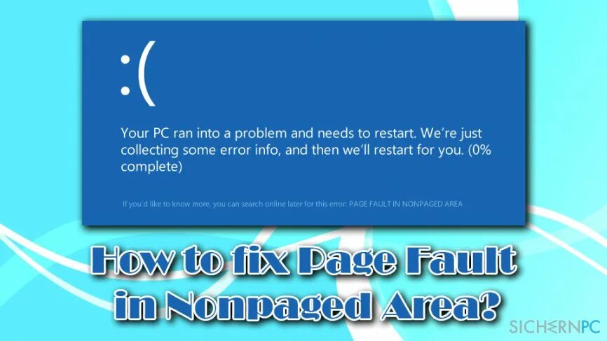 Экран смерти Page_Fault_in_NONPAGED_area. Page Fault in NONPAGED area. Page Fault in NONPAGED area Windows. Page Fault in NONPAGED area Windows 10.