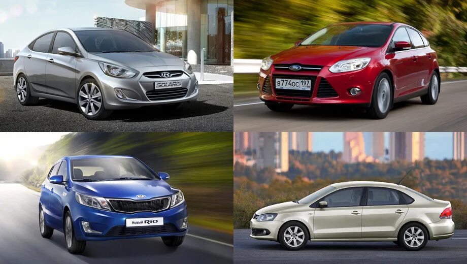 Сравнение хендай солярис. Kia Rio Hyundai Solaris. Ford Focus Hyundai Solaris Kia Rio. Kia Rio Hyundai Solaris 2012. Hyundai Solaris and Ford Focus.