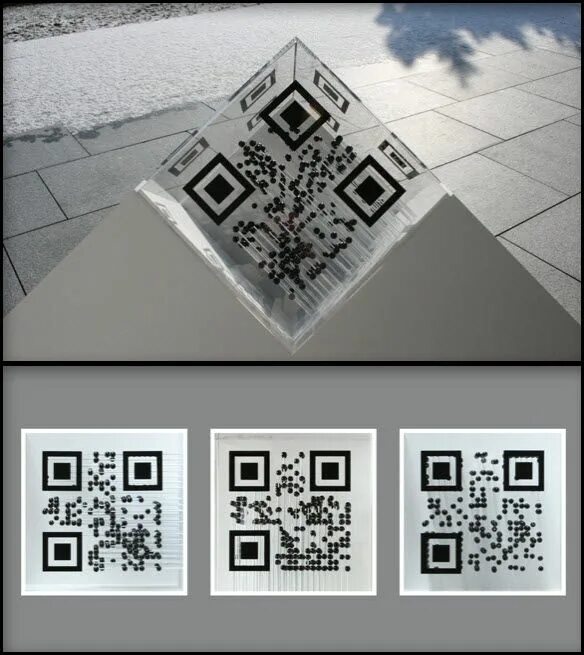 Трехмерный QR код. Креативный QR код. Куб с QR кодом. Дизайнерские QR коды. Qr код куб