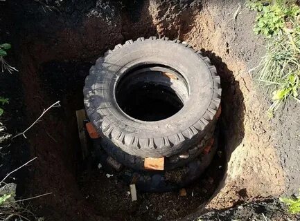 Септик из покрышек
