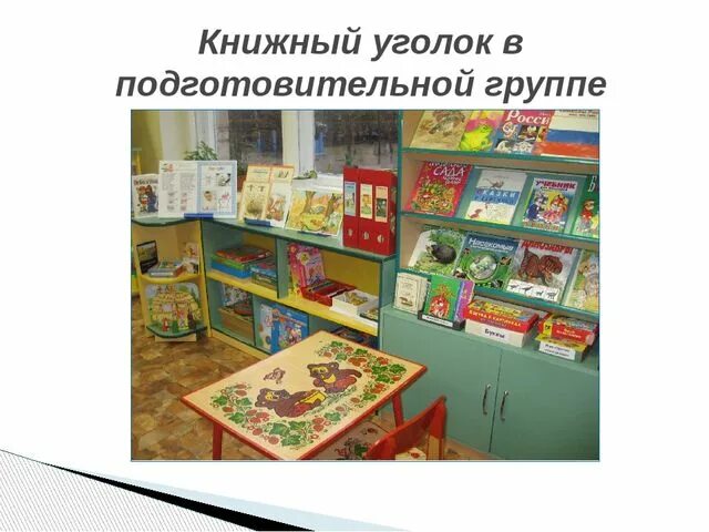 Книжный уголок дошкольников