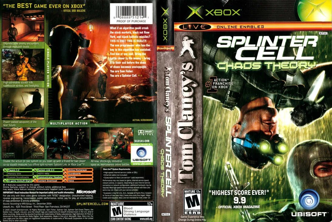 Сплинтер селл на хбокс 360. Сплинтер селл теория хаоса. Tom Clancy Splinter Cell Chaos Theory обложка. Splinter Cell Xbox Original. Best games ever