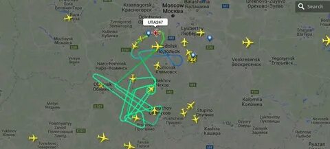 Самолет на карте москвы